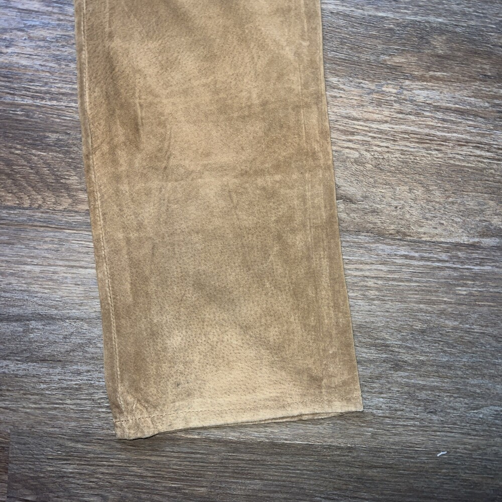 Vintage Women’s Jou Jou Skins Light Brown 100% Suede Leather Pants Size 5/6 - Picture 8 of 13